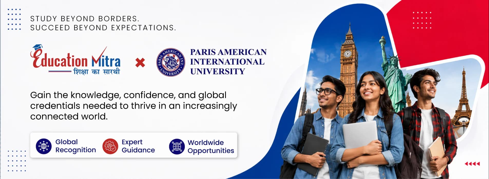 Education Mitra collaboration with Paris American International University