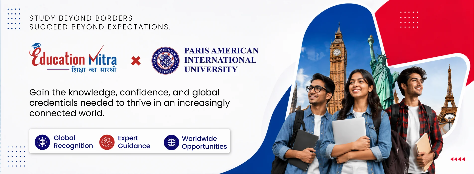 Education Mitra collaboration with Paris American International University